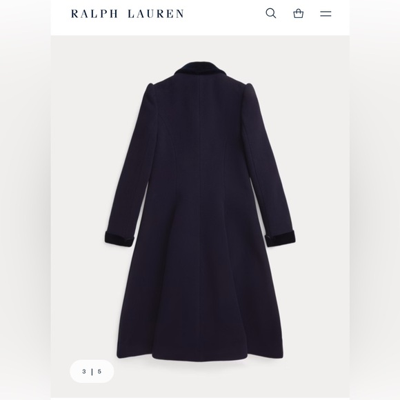 Ralph Lauren Blue Label Navy Pea Coat with Velvet Buttons and Flare! 1 Left Sz8 - Picture 3 of 14